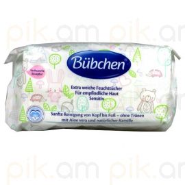 Խոնավ անձեռոցիկ Bubchen Sensitive Aloe 52 հատ