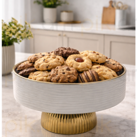 Մրգաման Կերամիկական Ոսկեգույն եզրերով Կլոր XZ-6461