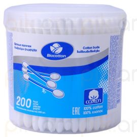 Բամբակյա փայտիկներ Biocotton տուփով 200 հատ