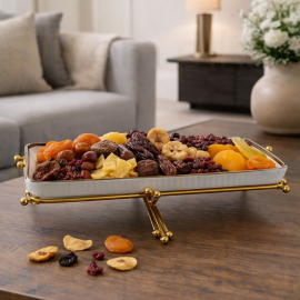 Մրգաման Մետաղական տակդիրով Ոսկեգույն Գծավոր Ուղղանկյուն Ցածր XZ-6431