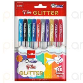 Գրիչ գունավոր Cello Funglitter 10 գույն (1,0մմ)