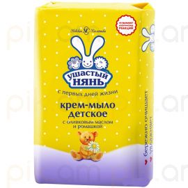 Կրեմ-օճառ Ушастый нянь оливковым маслом и ромашкой 90 գ.