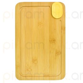 Խոհանոցային տախտակ բամբուկե Ռետինե տակդիրով 33*22*1.5սմ XZ-4532