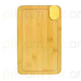 Խոհանոցային տախտակ բամբուկե Ռետինե տակդիրով 28*18*1.5սմ XZ-4531