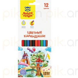 Գունավոր մատիտներ Мульти-Пульти "Невероятные приключения" 12 գույն