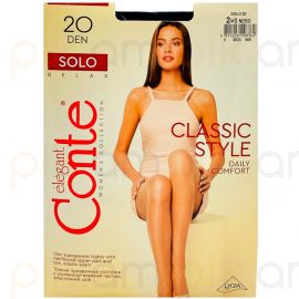 Զուգագուլպա Conte Solo 20 Den 2S Nero