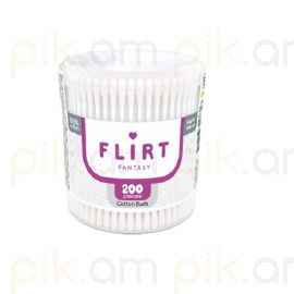 Բամբակյա փայտիկներ FLIRT կլոր 200 հատ