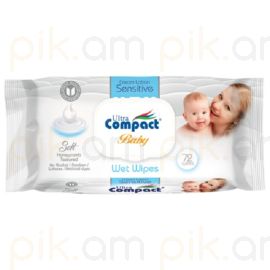 Խոնավ անձեռոցիկ Ultra Compact 72 հատ