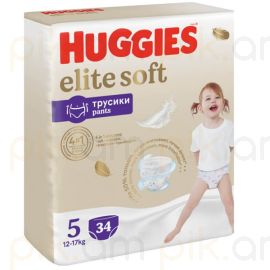 Մանկական տակդիր-վարտիք Huggies Elite Soft N5 (12-17կգ), 34 հատ