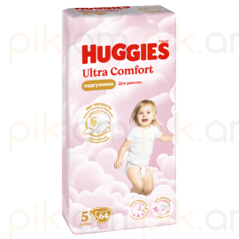 Մանկական տակդիր Huggies Ultra Comfort N5 (12-22 կգ), 64 հատ աղջկա