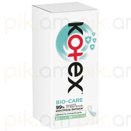 Կանացի միջադիր Kotex Liners Bio-Care Normal 20 hատ