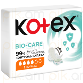 Կանացի միջադիր Kotex Bio-Care Normal 8 հատ