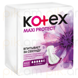 Կանացի միջադիր Kotex Maxi Protect Super 9 հատ