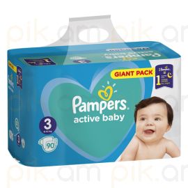 Մանկական տակդիր Pampers N3 (6-10 կգ), 90 հատ