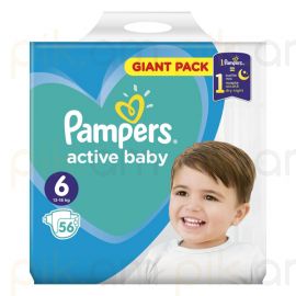 Մանկական տակդիր Pampers N6 (13-18 կգ), 56 հատ