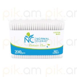 Բամբակյա փայտիկներ Normal Clinic 200 հատ