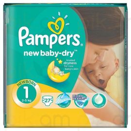 Մանկական տակդիր Pampers N1 (2-5 կգ), 27 հատ