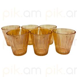 Բաժակ ապակյա 220մլ 6 հատ XZ-3553