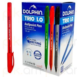 Գրիչ գնդիկավոր Dolphin Trio կարմիր 1.0մմ
