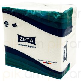 Անձեռոցիկ Zeta 100 հատ 1շերտ