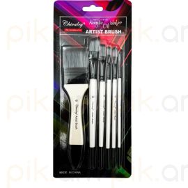 Նկարչական վրձինների հավաքածու Chivalry ZGZ-6B 6 հատ