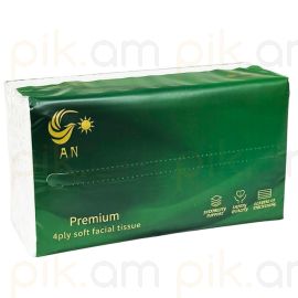 Անձեռոցիկ AN Premium 100 հատ 4 շերտ