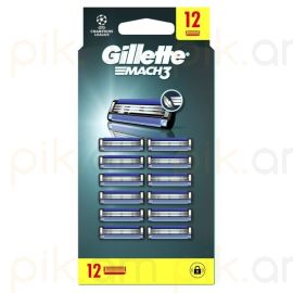 Սափրիչի փոխարինվող սայրեր Gillette Mach3 Cartridges x12