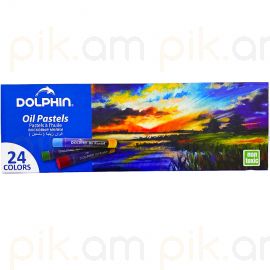 Գունավոր յուղամատիտներ Dolphin 24 գույն