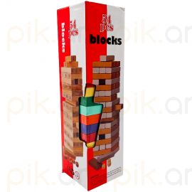 Ջենգա փայտե 54 կտոր գունավոր XZ-302