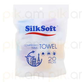 Խտացված սրբիչ Silk Soft 20հատ