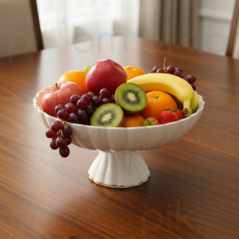 Մրգաման կերամիկական Սպիտակ Կլոր 12սմ XZ-6480