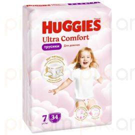 Մանկական տակդիր-վարտիք Huggies Ultra Comfort Girl N7 (17կգ) 34 հատ
