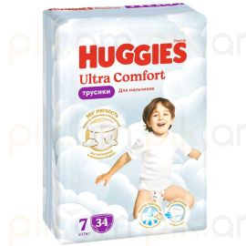Մանկական տակդիր-վարտիք Huggies Ultra Comfort Boy N7 (17կգ) 34 հատ